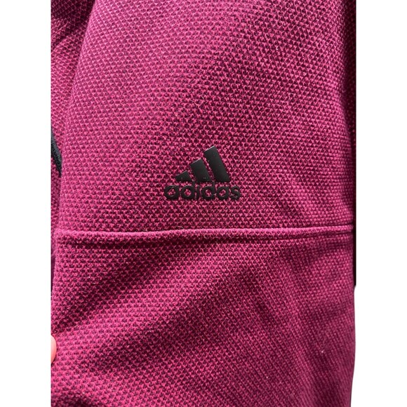 Adidas Zip Golf Jacket 2XL Women's Size Dark Pink 1/4 Zip Closure Logo - Picture 4 of 6